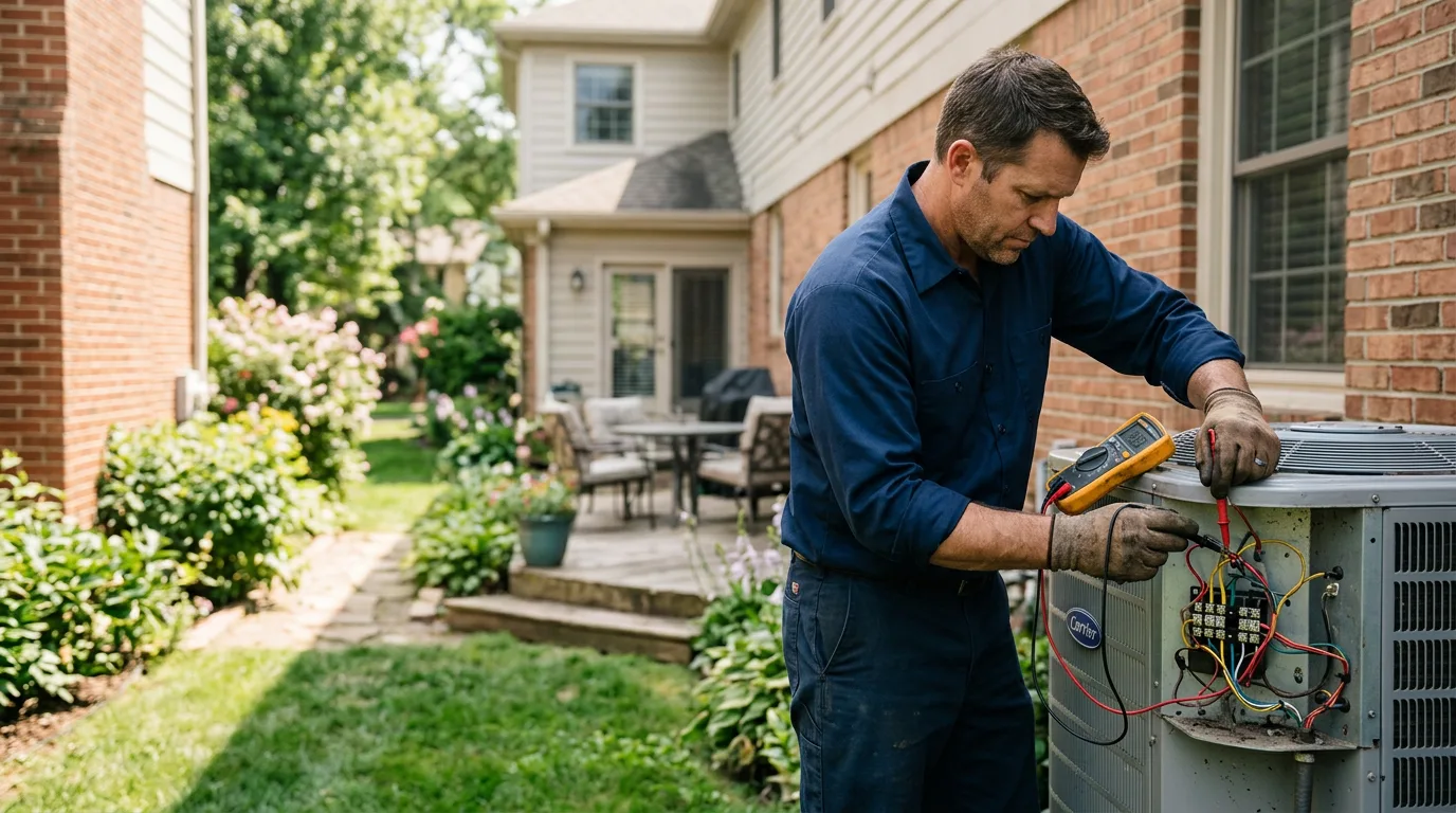 HVAC technician working near Toulon, IL